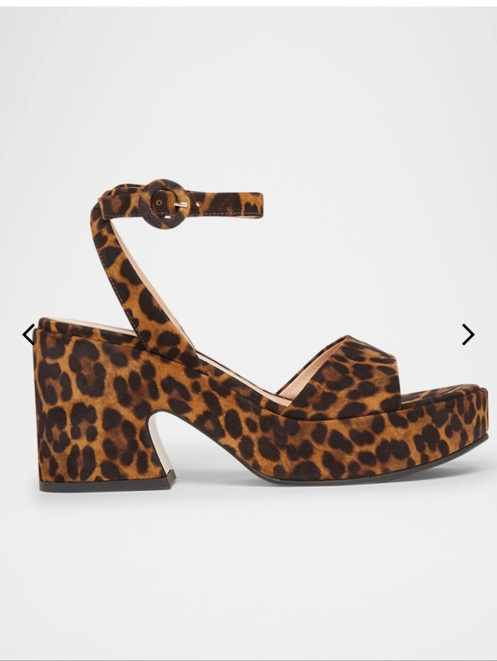Gianvito Rossi Alma Leopard-Print Brown Platform Sandals with Ankle Strap